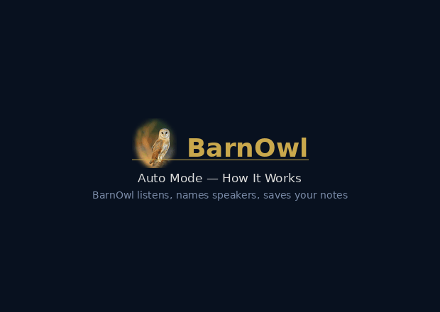 BarnOwl Auto Mode — automatic speaker detection